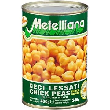 Metelliana Ciecierzyca konserwowa puszka 400 g Metelliana Ciecierzyca konserwowa puszka 400 g