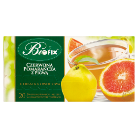 Bifix Premium herbatka owocowa czerwona pomarańcza z pigwą 40 g Bifix Premium czerwona pomarańcza z pigwą Herbatka owocowa 40 g (20 saszetek)