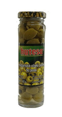 Hutesa Oliwki zielone bez pestek 140 g Hutesa Oliwki zielone bez pestek 140 g