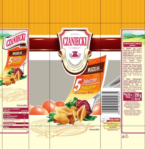 Czanieckie Makaron czaniecki muszelka duża 250 g