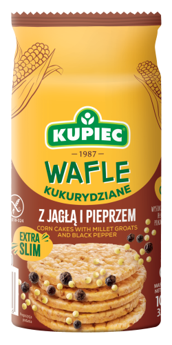 Kupiec Wafle kukurydziane jagła i pieprz 105 g