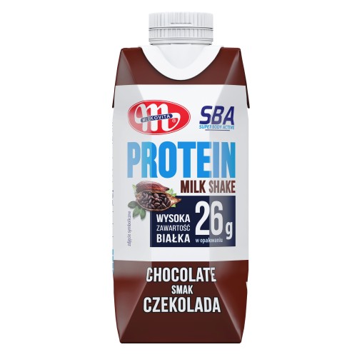Mlekovita Mleczny napój proteinowy Super Body Active o smaku czekoladowym 350 g Mlekovita Mleczny napój proteinowy Super Body Active o smaku czekoladowym 350 g
