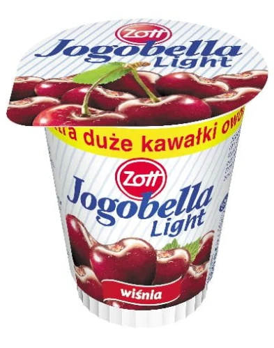 Zott Jogobella jogurt owocowy lekki wiśniowy 150 g Zott Jogobella jogurt owocowy lekki wiśniowy 150 g