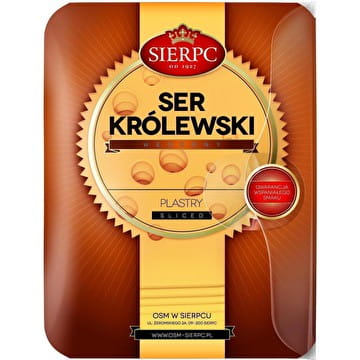 OSM Sierpc Ser Królewski Wędzony Plastry 150 g OSM Sierpc Ser Królewski Wędzony Plastry 150 g