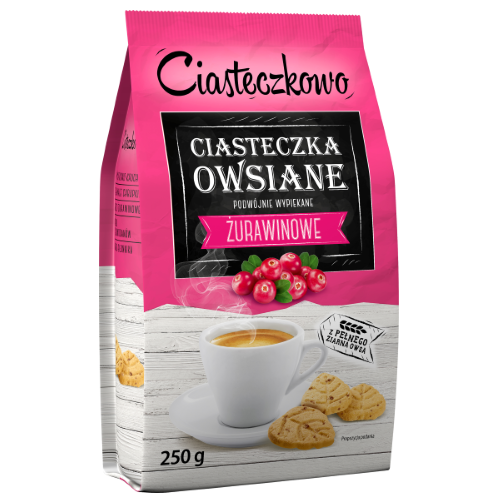 'Sante Ciasteczkowo Ciasteczka owsiane żurawinowe 250 g Sante Ciasteczkowo Ciasteczka owsiane żurawinowe 250 g
