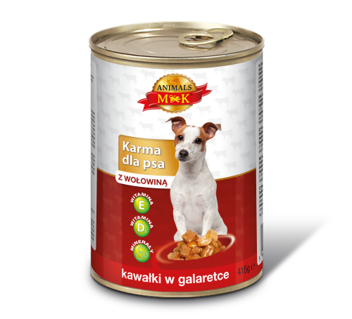 MK Animals Karma dla psa z wołowiną 400 g MK Animals Karma dla psa z wołowiną 415 g
