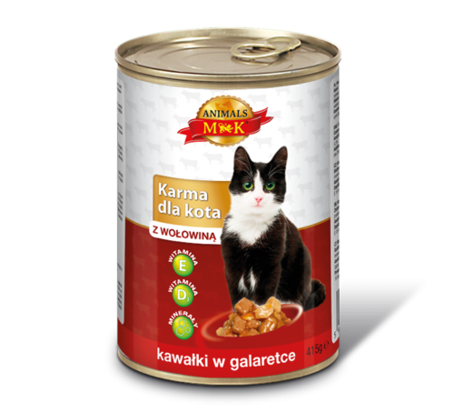MK Animals Karma dla kota z wołowiną 400 g MK Animals Karma dla kota z wołowiną 415 g