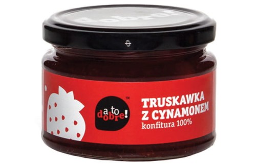 A to dobre! Konfitura z truskawek z cynamonem 285 g A to dobre! Konfitura z truskawek z cynamonem 285 g