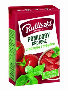 Pudliszki Pomidory krojone z bazylią i oregano 390 g