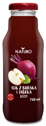 Naturo Sok z buraka i jabłka 750 ml Naturo Sok z buraka i jabłka 750 ml