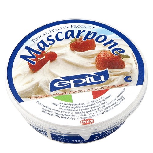 Temar Ser Mascarpone E'Piu 250 g Temar Ser Mascarpone E'Piu 250 g