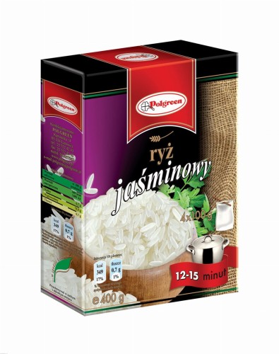 Polgreen Ryż Jaśminowy 400 g Polgreen Ryż Jaśminowy 4x100 g