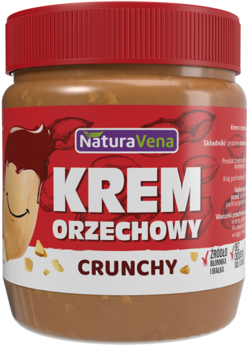 NaturAvena Krem orzechowy Crunchy bez soli, bez cukru 340 g NaturAvena Krem orzechowy Crunchy bez soli, bez cukru 340 g