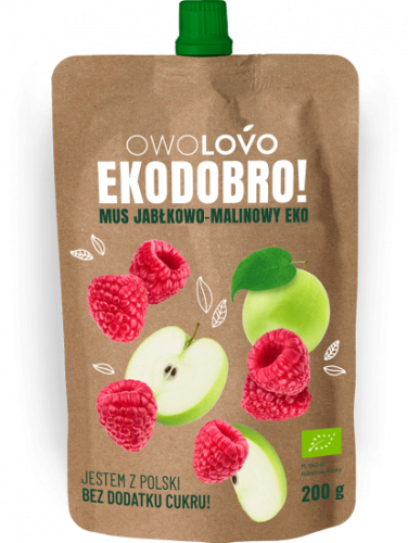 OWOLOVO mus ekodobro jabłko-malina 200 g OWOLOVO mus ekodobro jabłko-malina 200 g