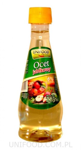 Unifood Ocet jabłkowy 225 ml Unifood Ocet jabłkowy 225 ml