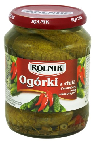 Rolnik Ogórki z chili 720 ml Rolnik Ogórki z chili 720 ml