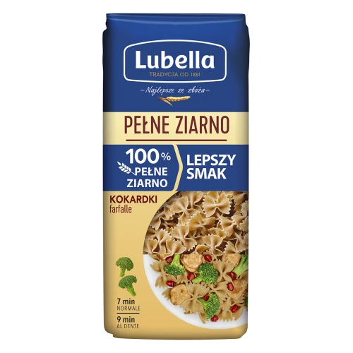 Lubella Pełne Ziarno Farfalle Makaron Kokardki 400 g