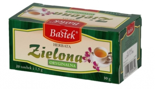 Bastek Herbata zielona oryginalna 20 saszetek 30 g Bastek Herbata zielona oryginalna 20 saszetek 30 g