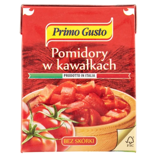 Primo Gusto Tomatera Pomidory w kawałkach 390 g Primo Gusto Tomatera Pomidory w kawałkach 390 g