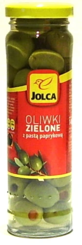 JOLCA Oliwki zielone z papryką 140 g JOLCA Oliwki zielone z papryką 140 g