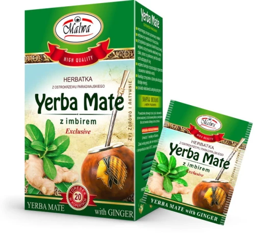 Malwa Yerba Mate z Imbirem 20x2 g Malwa Yerba Mate z Imbirem 20x2g