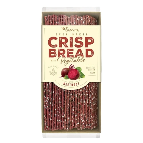Danvita Płaskie chlebki warzywne z burakiem 130 g Danvita Płaskie chlebki warzywne z burakiem 130 g