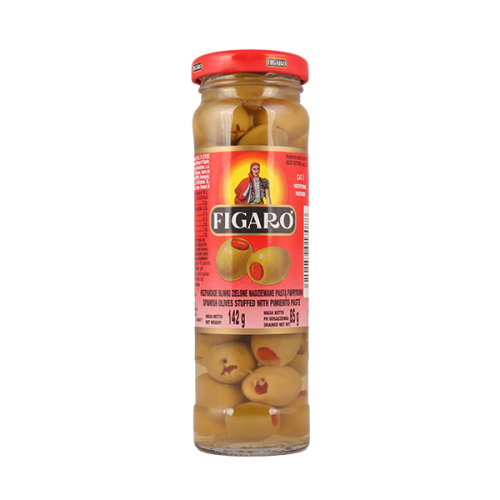 Figaro Oliwki zielone z pastą paprykową 142 g Figaro Oliwki zielone z pastą paprykową 142 g