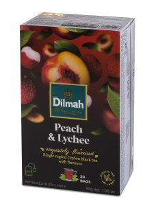 Dilmah Cejlońska czarna herbata z aromatem brzoskwini i owocu liczi 30 g