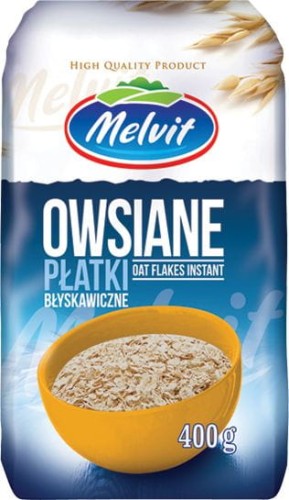 Melvit Płatki Owsiane Błyskawiczne 400 g Melvit Płatki Owsiane Błyskawiczne 400 g
