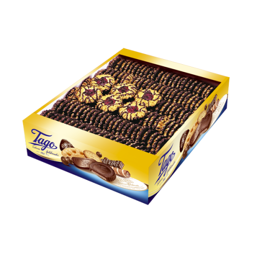 Tago Ciastka Słoneczniki dekorowane z polewą czekoladową 2,5 kg Tago Ciastka Słoneczniki dekorowane z polewą czekoladową 2,5 kg