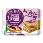 Lea Life Wafle kakaowe bez glutenu, laktozy i bez dodatku cukru 95 g
