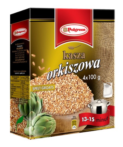 Polgreen Kasza Orkiszowa 4 x 100 g Polgreen Kasza Orkiszowa 4x100 g