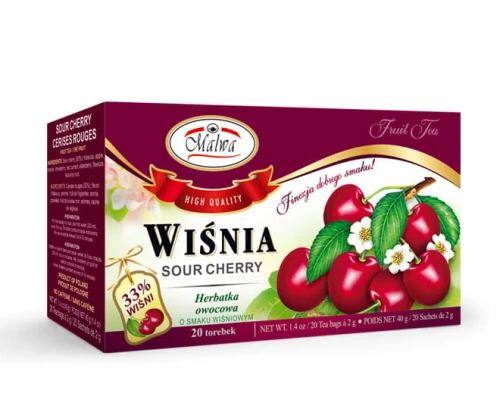 Malwa Herbata owocowa Wiśniowa 20x2g Malwa Herbata owocowa Wiśniowa 20x2g