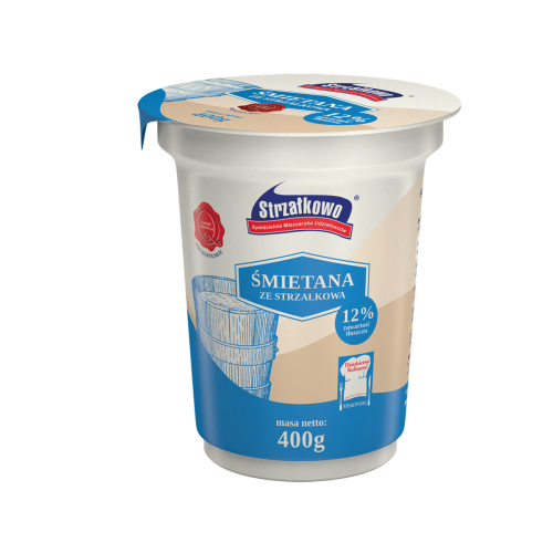 Strzałkowo Śmietana ukwaszona 12% 400 g