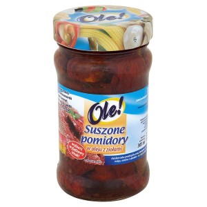 Ole! Suszone pomidory w oleju z ziołami 300 g