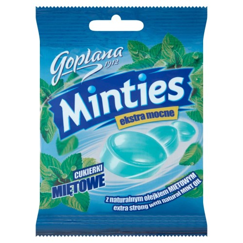 Goplana Minties Cukierki miętowe ekstra mocne 90 g Goplana Minties Cukierki miętowe ekstra mocne 90 g