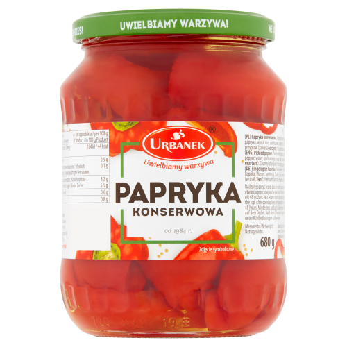 Urbanek Papryka konserwowa 680 g Urbanek Papryka konserwowa 680 g