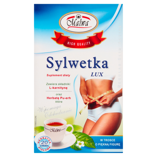 Malwa herbatka ziołowa sylwetka lux 40 g Malwa Suplement diety herbatka ziołowa sylwetka lux 40 g (20 x 2 g)