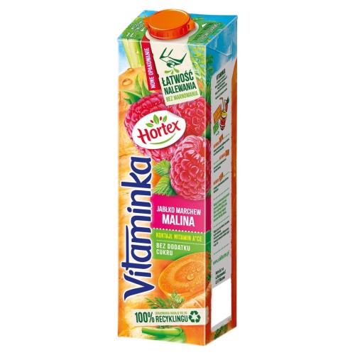Hortex Vitaminka Malina marchewka jabłko Sok 1 l cc93e563c1b5d881149c23e9d2e72365