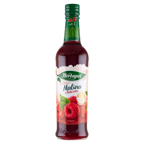 Herbapol Owocowa Spiżarnia Malina z dziką różą Syrop owocowy 420 ml Herbapol Owocowa Spiżarnia Malina z dziką różą Syrop owocowy 420 ml