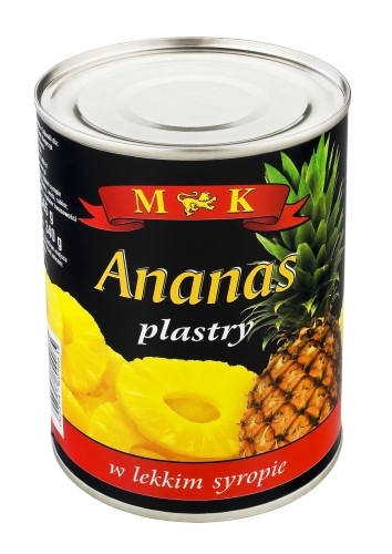 MK Ananas plastry w lekkim syropie 565 g