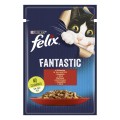 Felix Fantastic Karma dla kotów z wołowiną w galaretce 85 g