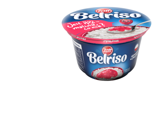 Zott Belriso Deser mleczny z ryżem i sosem malinowym 200 g Zott Belriso Deser mleczny z ryżem i sosem malinowym 200 g