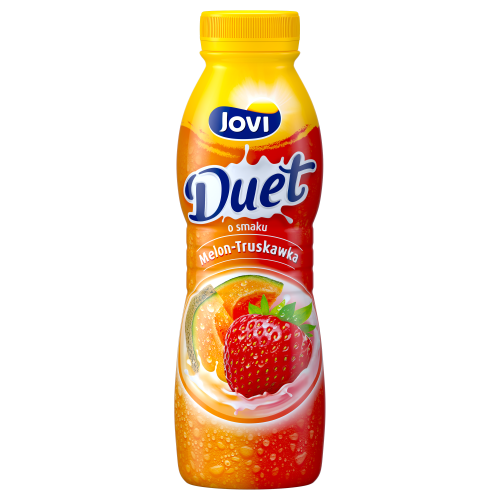 Jovi Duet Napój jogurtowy o smaku melon-truskawka 350 g