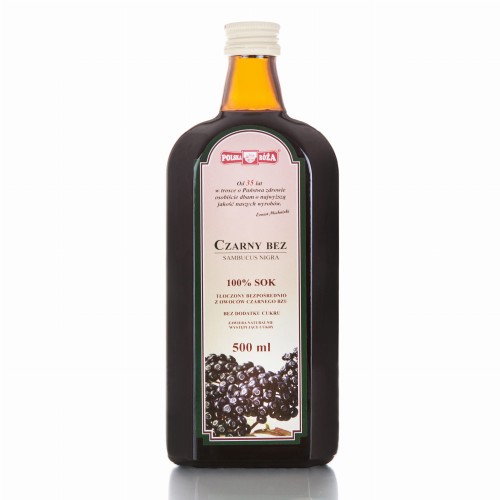 Polska Róża Czarny Bez sok 100% 500 ml Polska Róża Czarny Bez sok 100% 500 ml