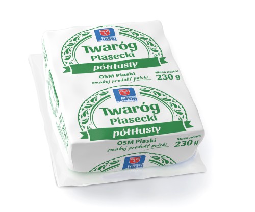 OSM Piaski Twaróg półtłusty kostka pergamin/próżnia 230 g