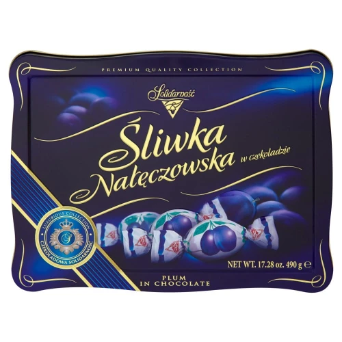 Solidarność Praliny Śliwka Nałęczowska Puszka 490 g Solidarność Praliny Śliwka Nałęczowska Puszka 490 g