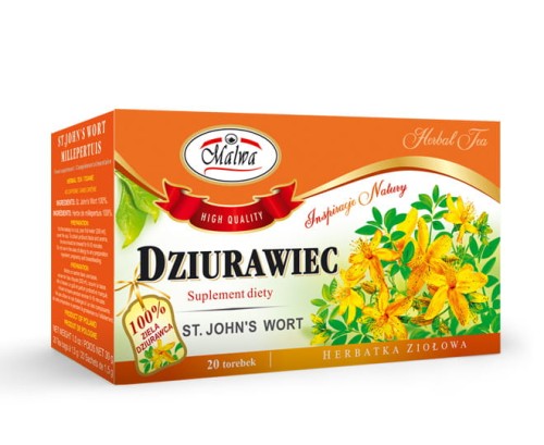 Malwa Herbatka ziołowa Dziurawiec 20x1,5g Malwa Herbatka ziołowa Dziurawiec 20x1,5g