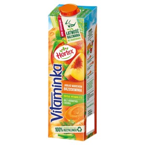 Hortex Vitaminka Brzoskwinia marchewka jabłko Sok 1 l
