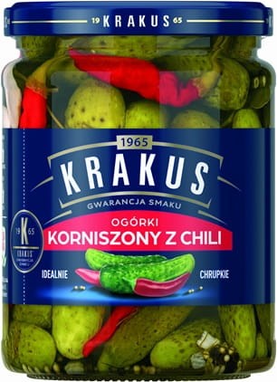 Ogórki korniszony z chili Krakus 500 g Bez tytułu.jpg